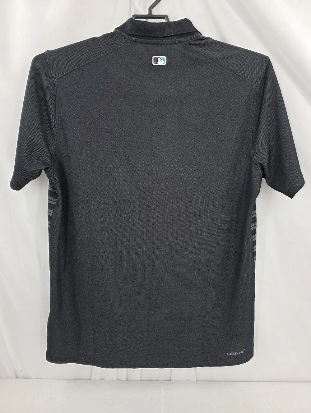 Nike Dri-Fit Authentic Collection Polo Men's Large Miami Marlins Black Stripe.